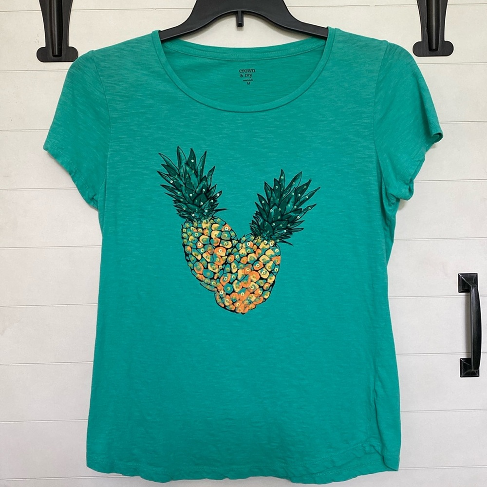 Crown and Ivy Embellished Pineapple Tee